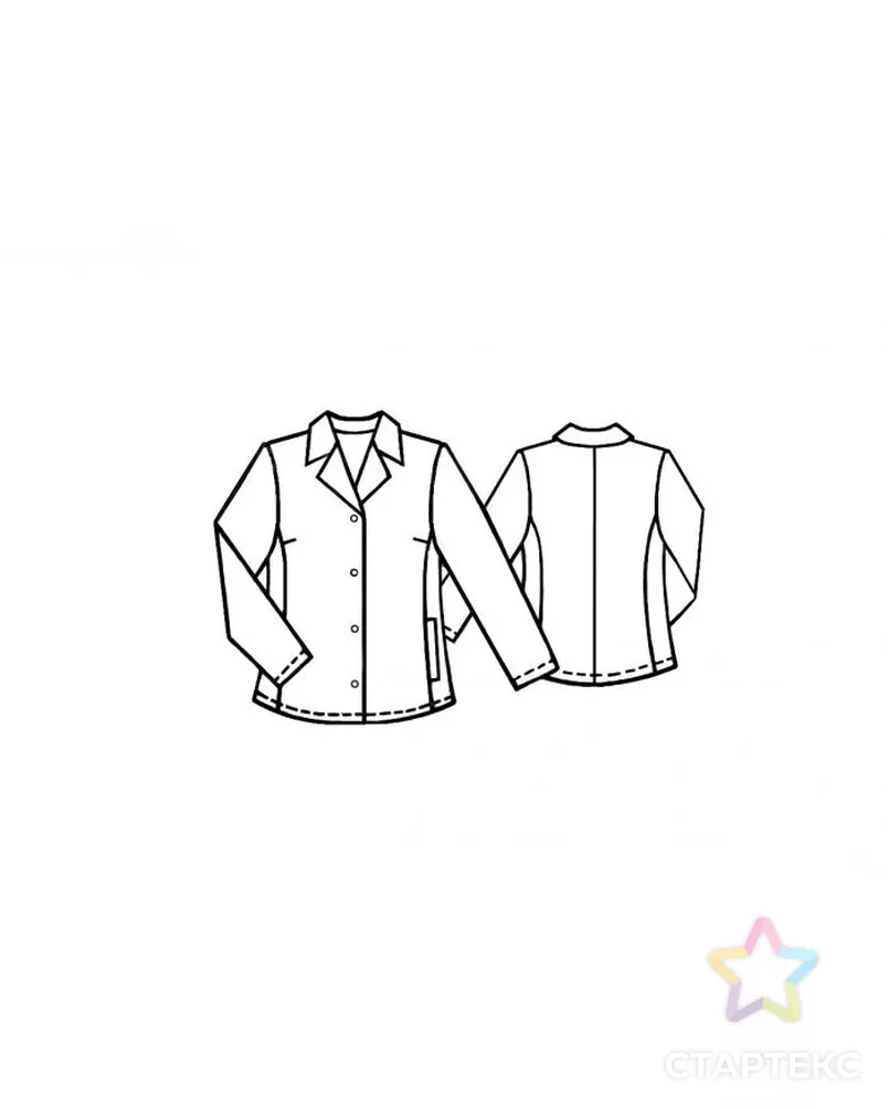 Выкройка: жакет из плащевой ткани арт. ВКК-1531-9-ЛК0005161 - рис. 2