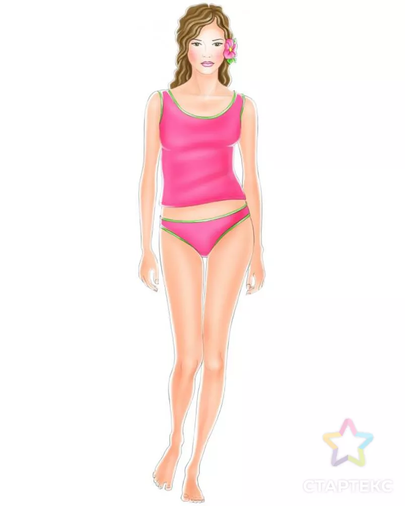 Выкройка: маечка арт. ВКК-1955-3-ЛК0005245 - рис. 1