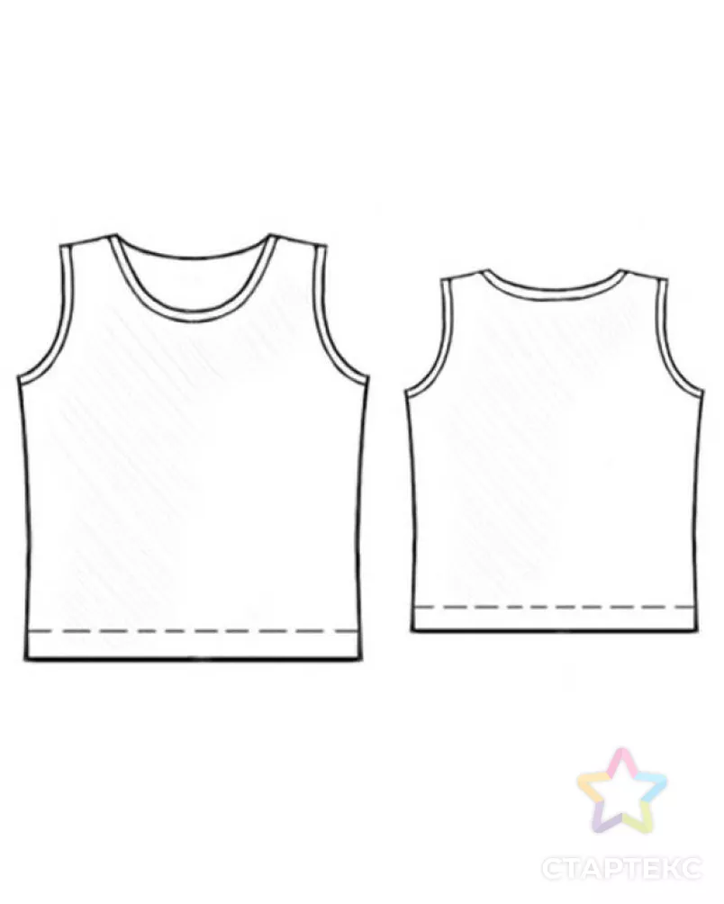 Выкройка: маечка арт. ВКК-1955-3-ЛК0005245 - рис. 2