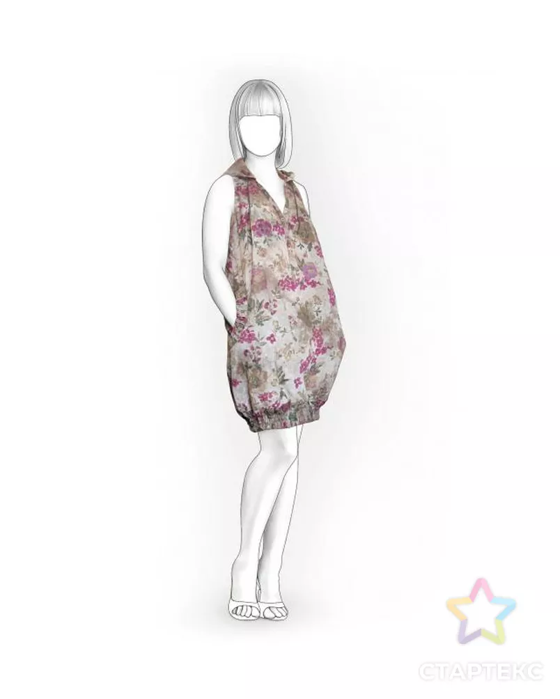 Выкройка: сарафан с капюшоном арт. ВКК-231-3-ЛК0005885 - рис. 1