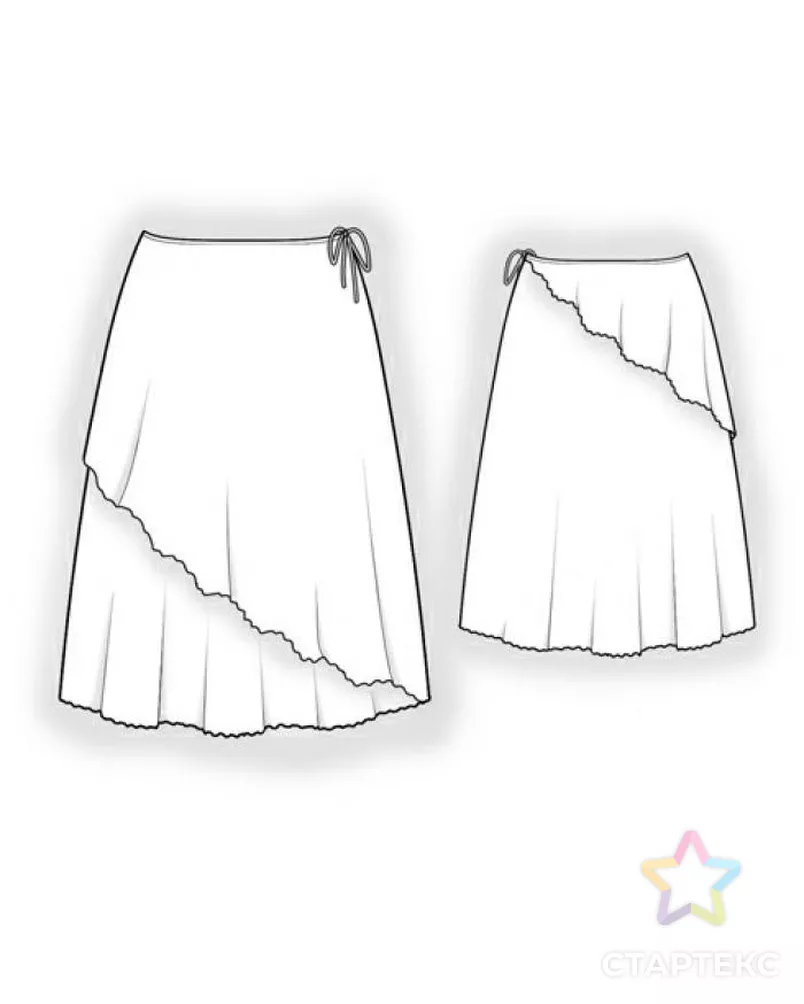Выкройка: юбка-кокилье арт. ВКК-899-8-ЛК0005906 - рис. 2