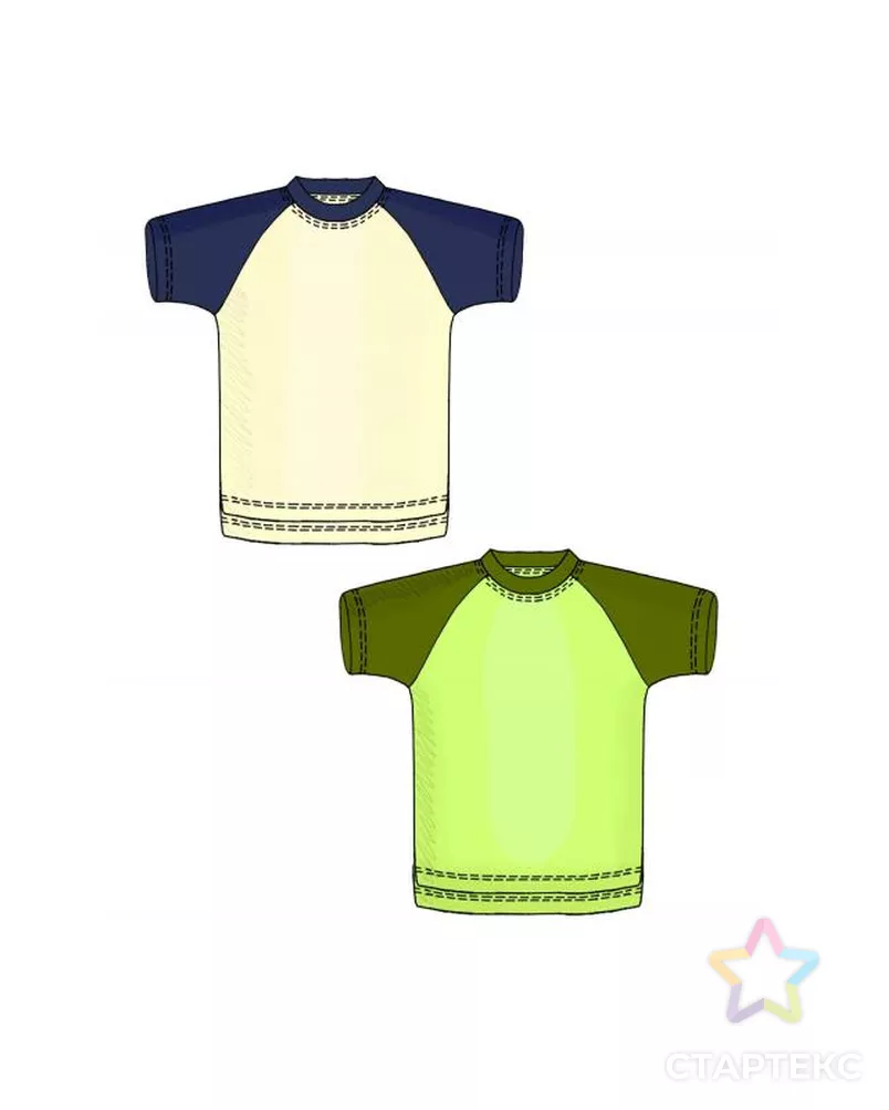 Выкройка: футболка с рукавом реглан арт. ВКК-1349-1-ЛК0006107 - рис. 1