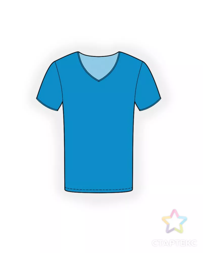 Выкройка: мужская футболка арт. ВКК-681-1-ЛК0006135 - рис. 1