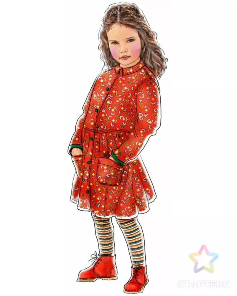 Выкройка: платье-халат арт. ВКК-1169-1-ЛК0007025 - рис. 1