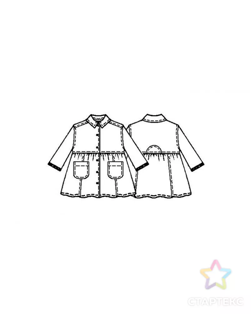 Выкройка: платье-халат арт. ВКК-1169-1-ЛК0007025 - рис. 2