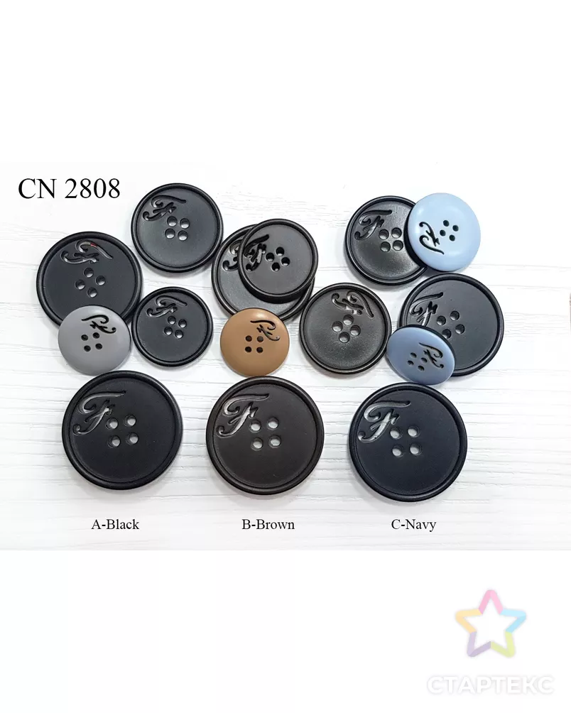 Пуговицы CN 2808 арт. МБ-3690-7-МБ00000247578 - рис. 1