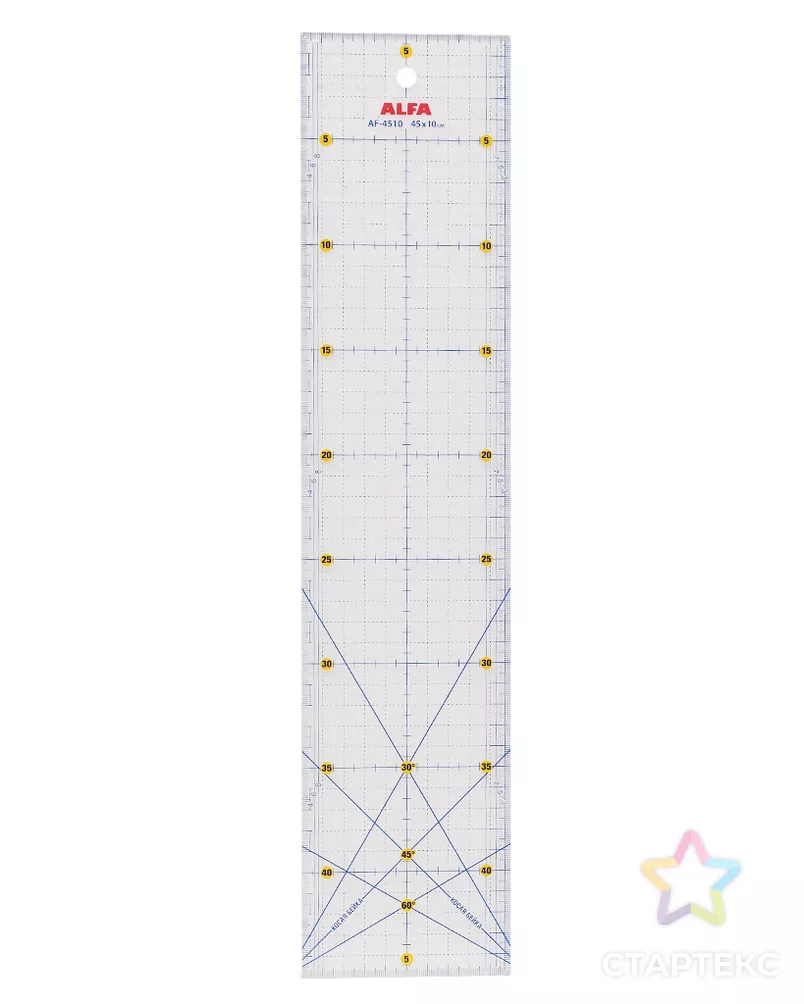 Линейка для пэчворка 10*45см AF-4510 арт. СВКТ-4786-1-СВКТ0143635 - рис. 2