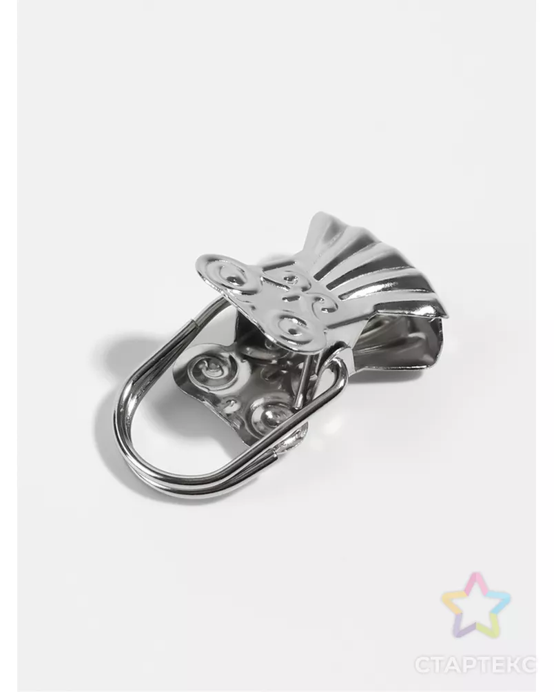 Зажим для штор «Ракушка», 10 шт, цвет серебряный арт. СМЛ-46-1-СМЛ2191009 - рис. 2