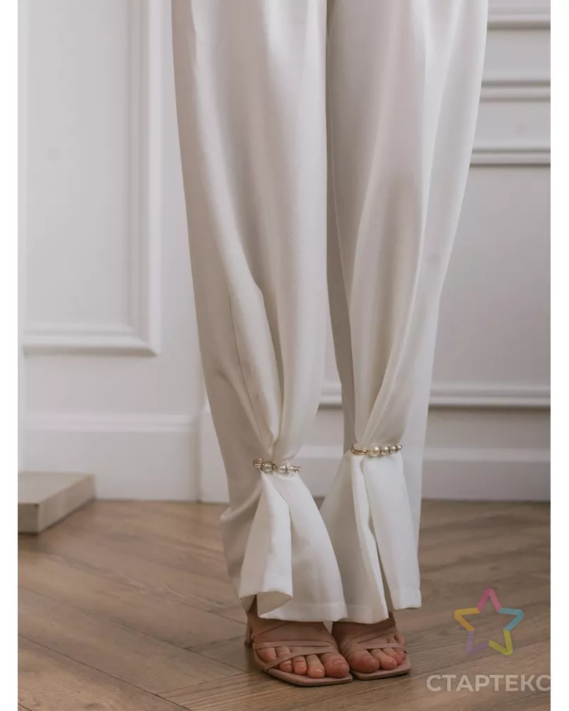 Булавка "Жемчужинки три", 6см, цвет белый в золоте арт. СМЛ-4374-1-СМЛ2346895 - рис. 3