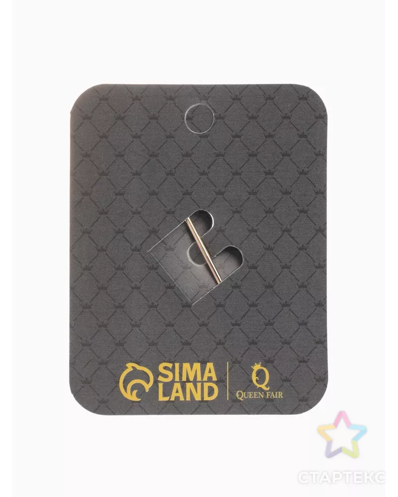 Булавка "Кубик" 6,5см, цвет бело-черный в серебре арт. СМЛ-21808-2-СМЛ3405875 - рис. 4