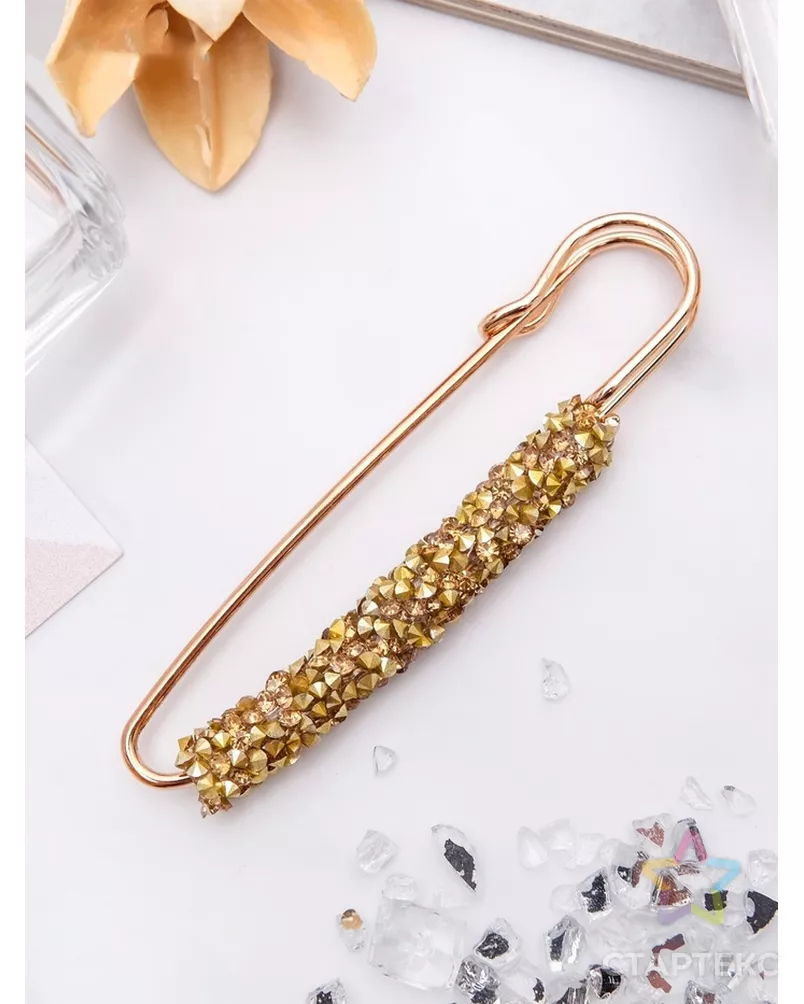 Булавка "Вечеринка" стразы, 7см арт. СМЛ-22269-3-СМЛ3497443 - рис. 3