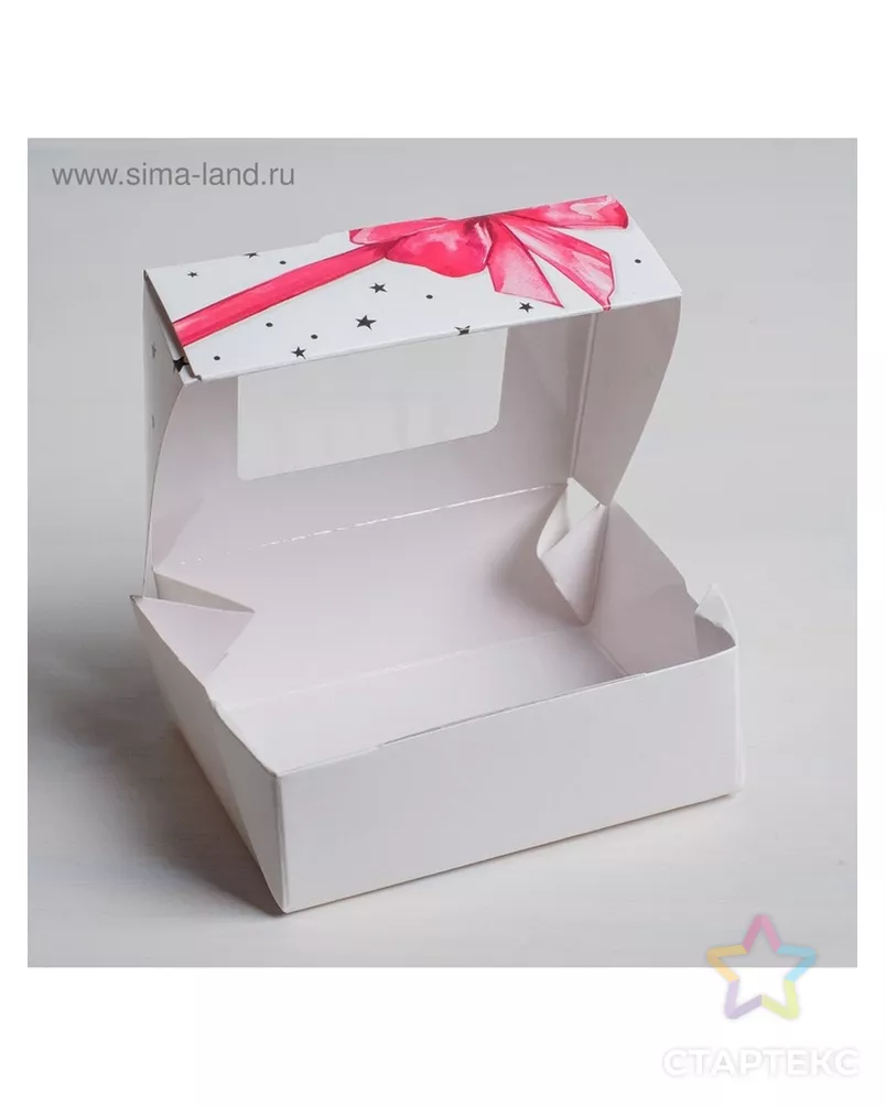 Коробка складная «Подарок», 10 × 8 × 3.5 см арт. СМЛ-80755-1-СМЛ0004747420 - рис. 1