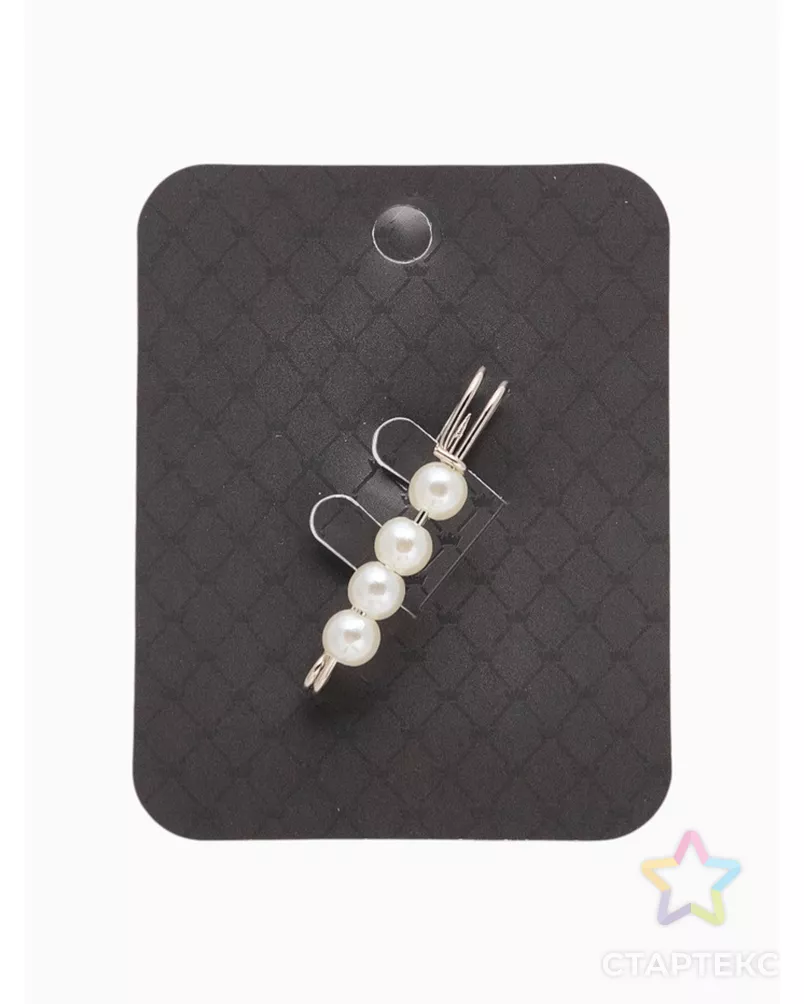 Булавка шар №4 "Жемчужная", 4см, цвет белый в серебре арт. СМЛ-162841-1-СМЛ0005445437 - рис. 3