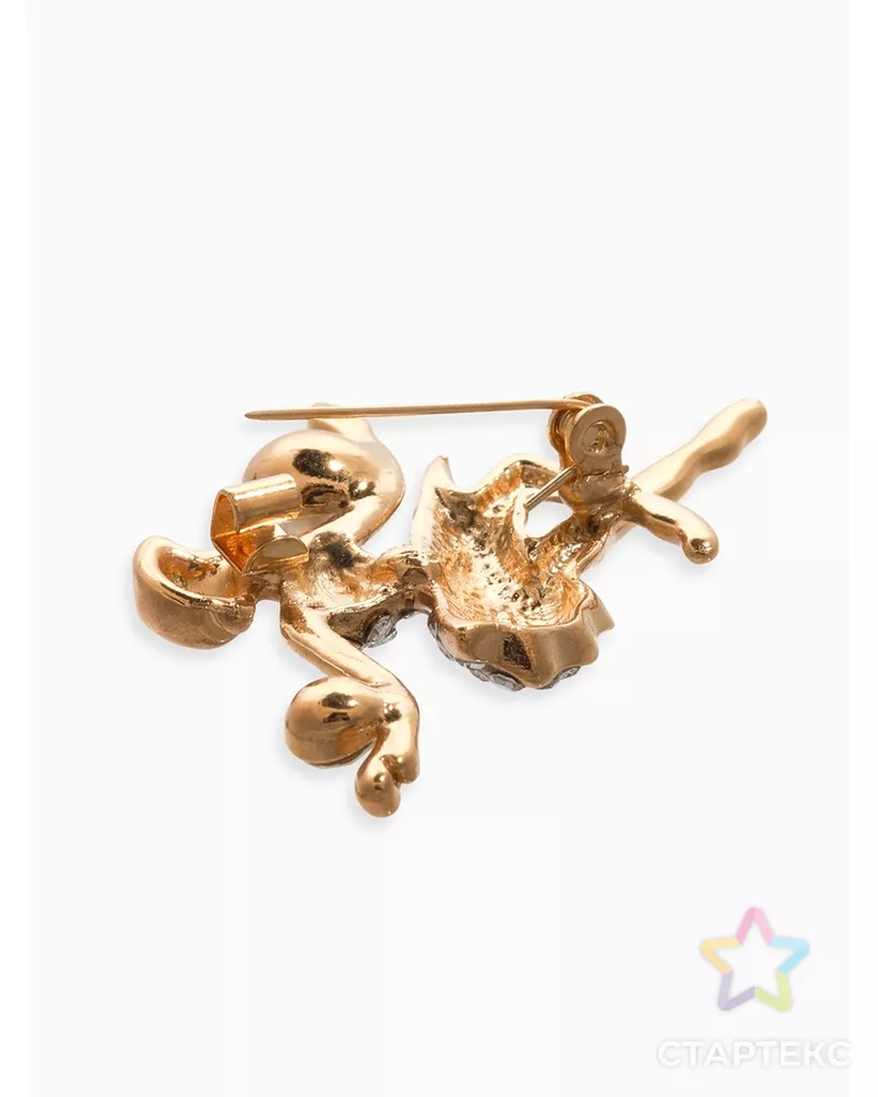 Брошь "Балерина с мячами", цвет белый в золоте арт. СМЛ-186537-1-СМЛ0001035011 - рис. 2