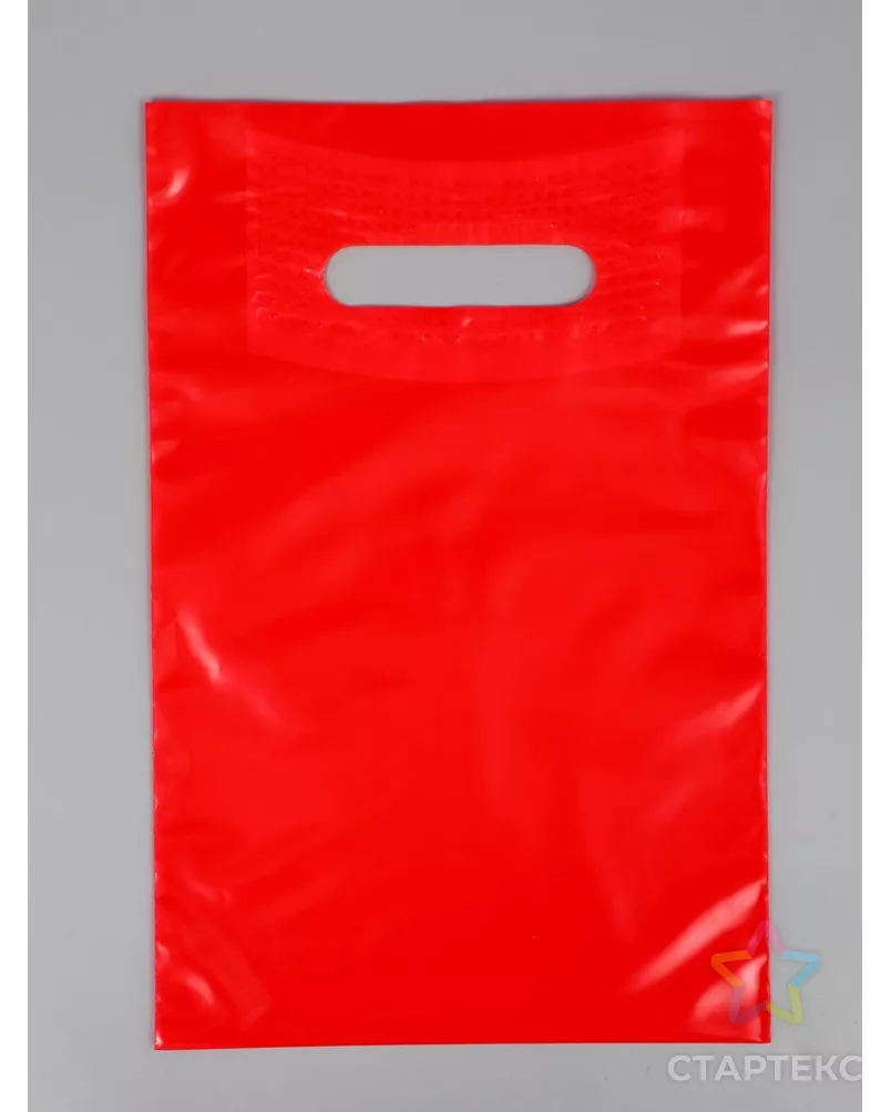Пакет полиэтиленовый с вырубной ручкой, Красный 20-30 См, 70 мкм арт. СМЛ-284087-1-СМЛ0010958411 - рис. 1