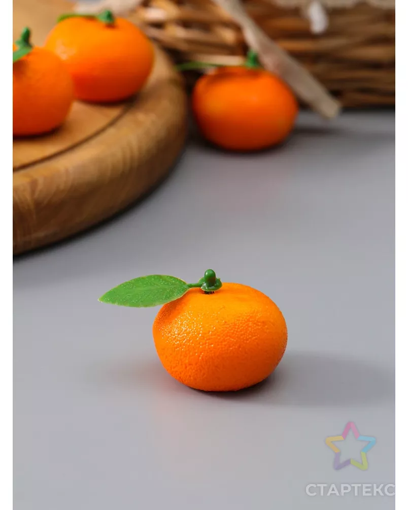 Муляж "Мандарин" (фасовка по 20 шт) 3,5 см, оранжевый арт. СМЛ-284168-1-СМЛ0010970102 - рис. 2