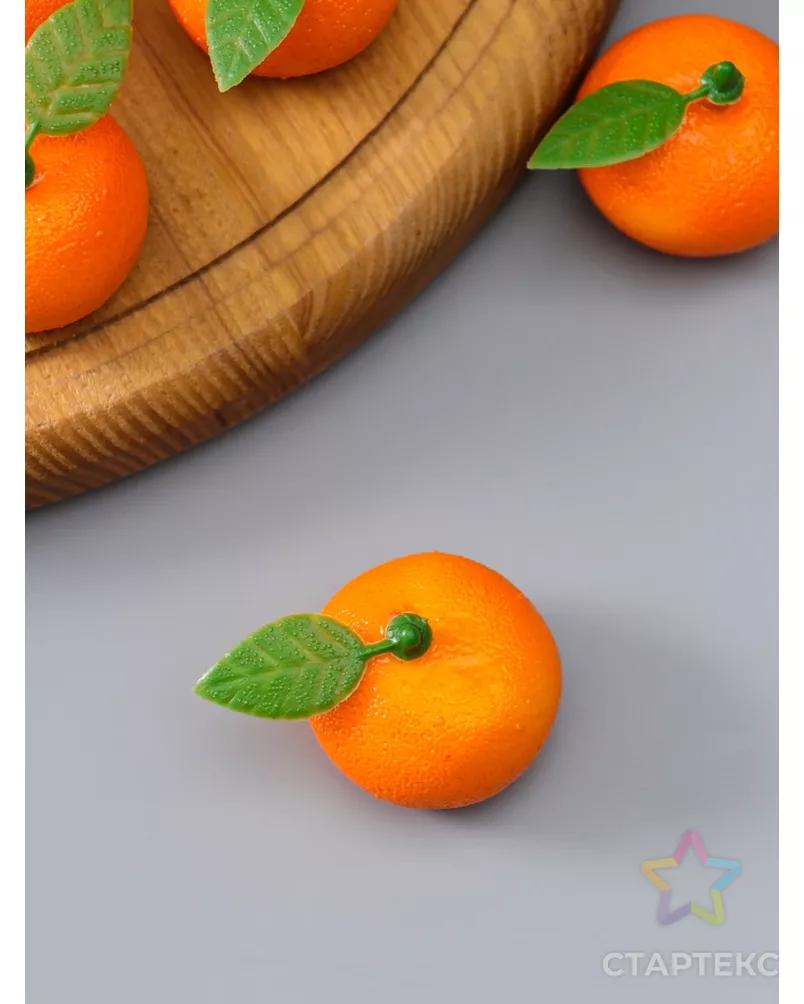 Муляж "Мандарин" (фасовка по 20 шт) 3,5 см, оранжевый арт. СМЛ-284168-1-СМЛ0010970102 - рис. 3